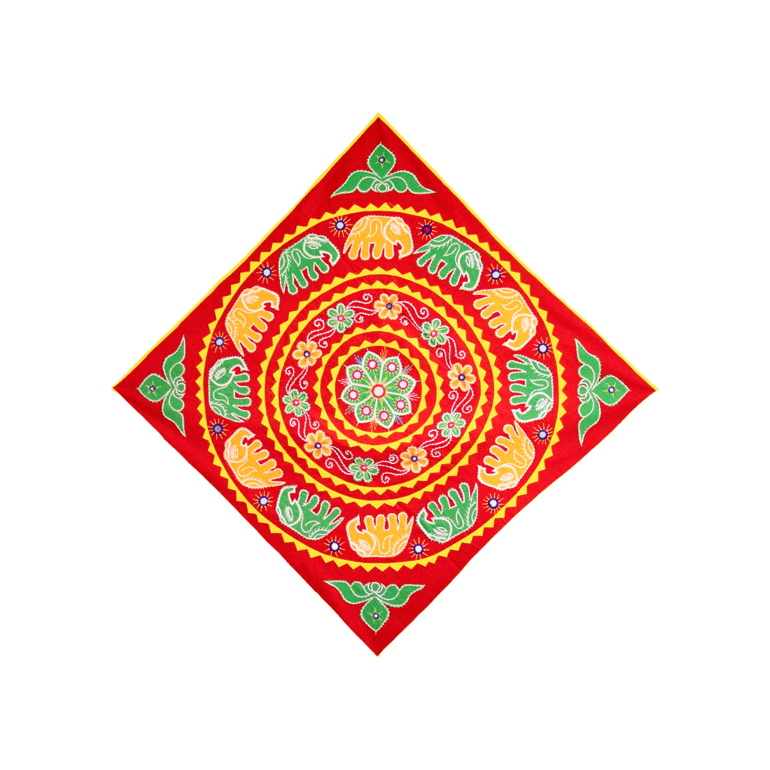 Wall Art with Yellow and Green Elephants