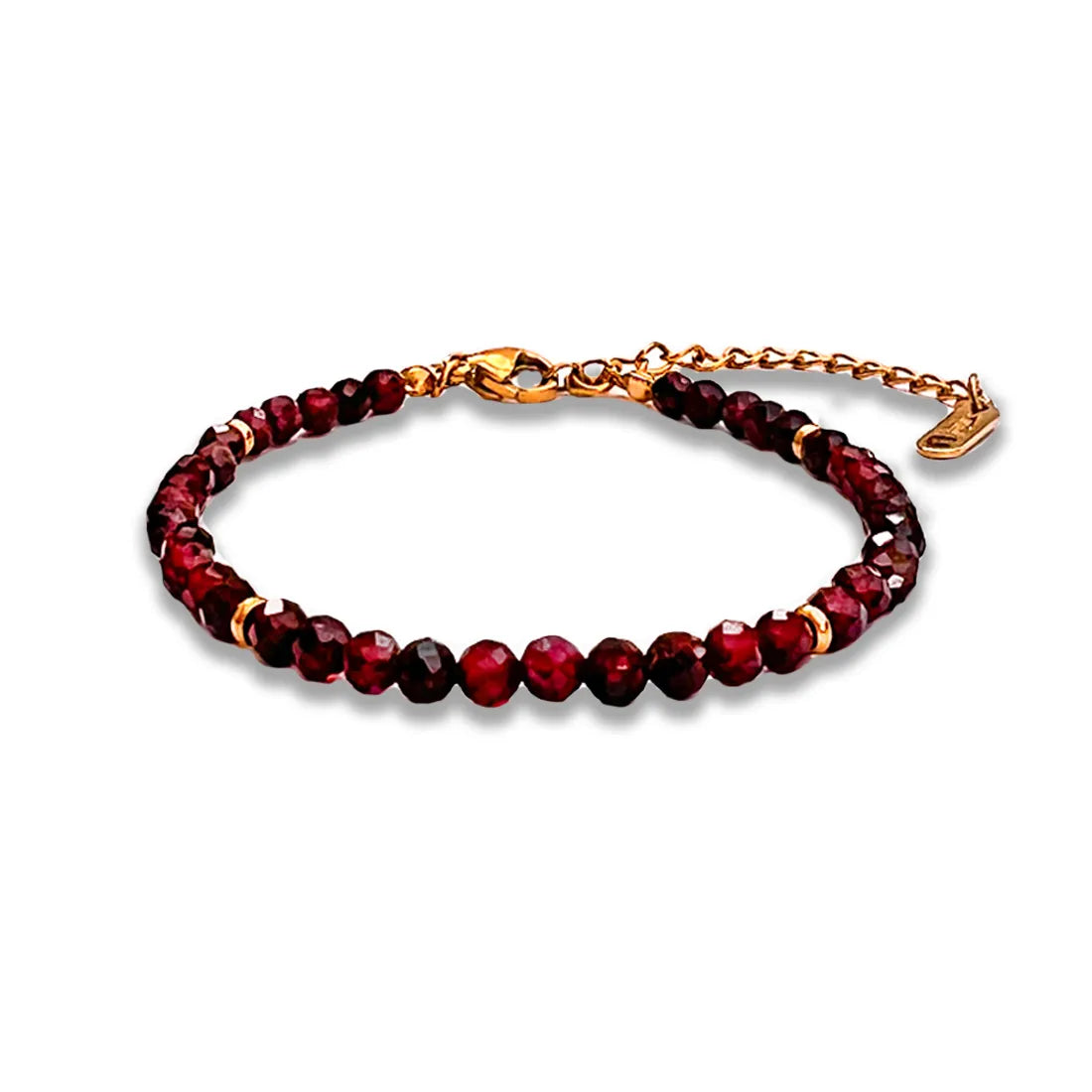 Opaline Garnet Facets Bracelet