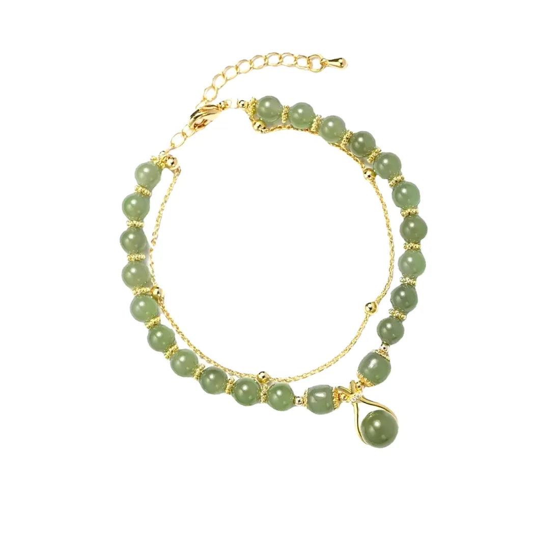 Vintage Charm Crystal Jade Bracelet