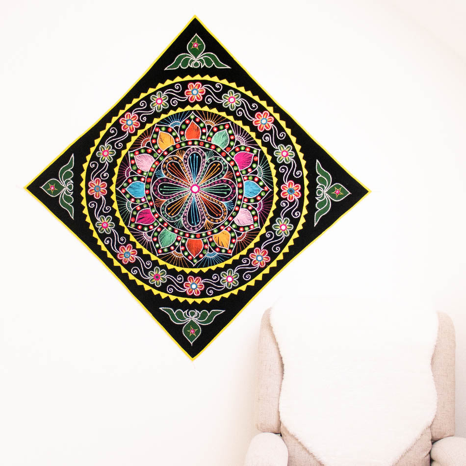 Vivid Blossom Pipli Wall Art