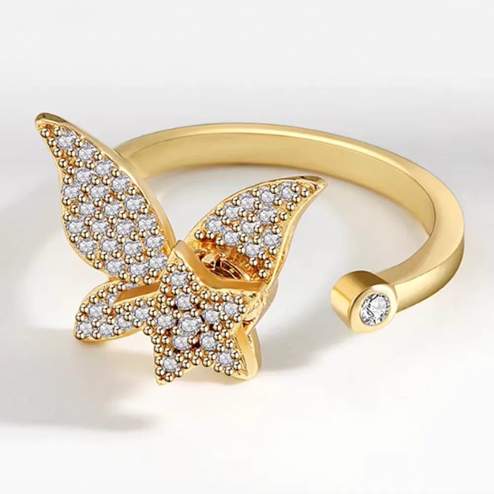 Butterfly Spin  925 Silver Ring