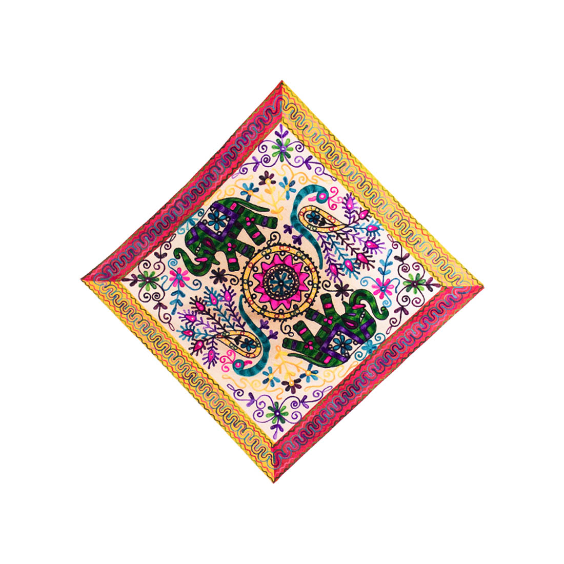 Multicolor Embroidered Pipli Wall Art