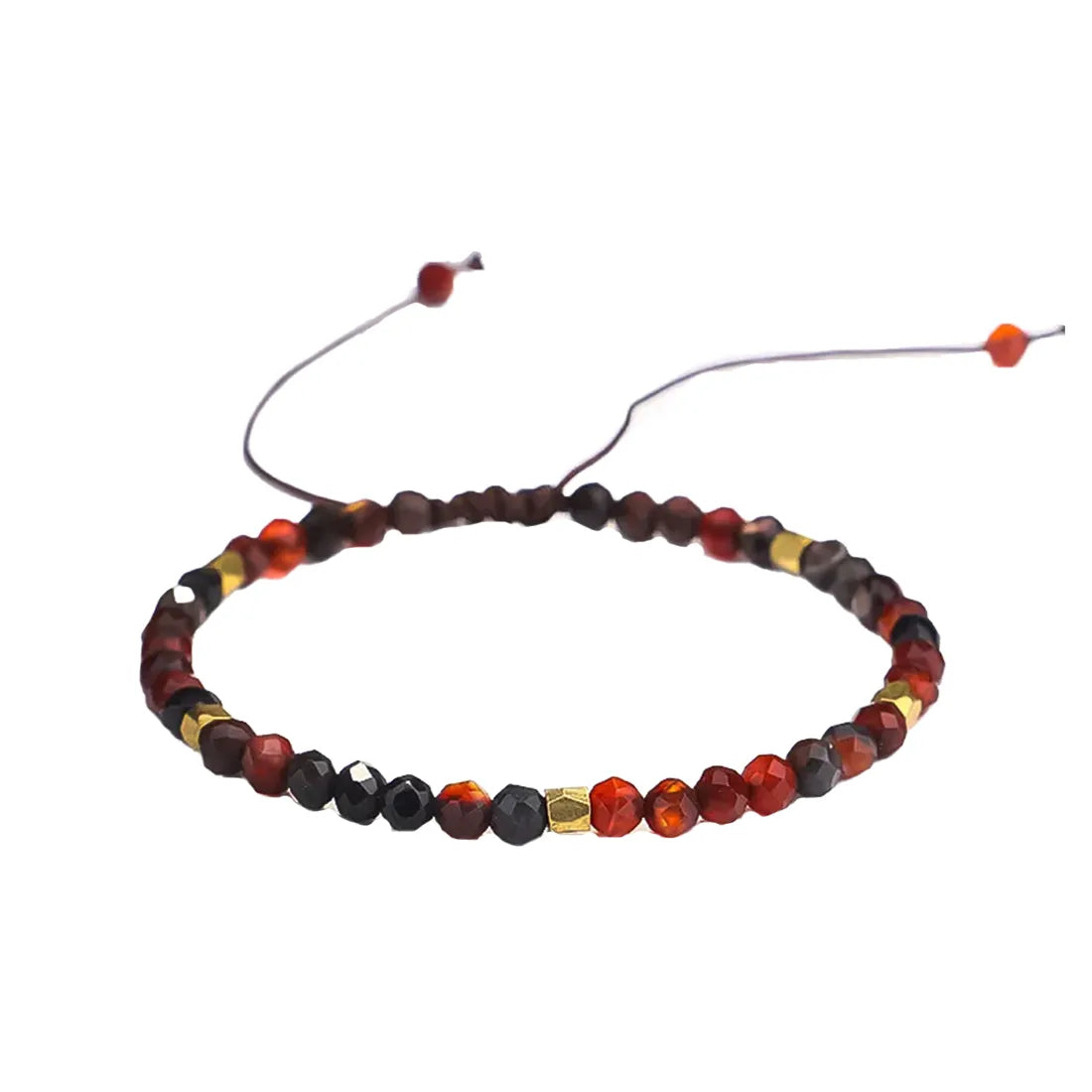 Energy Shield Crystal Bracelet with Brass Beads