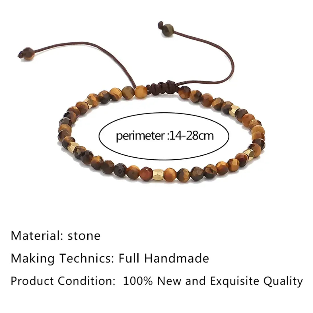 Energy Shield Crystal Bracelet with Brass Beads
