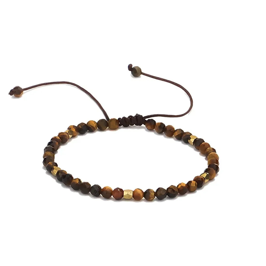 Energy Shield Crystal Bracelet with Brass Beads