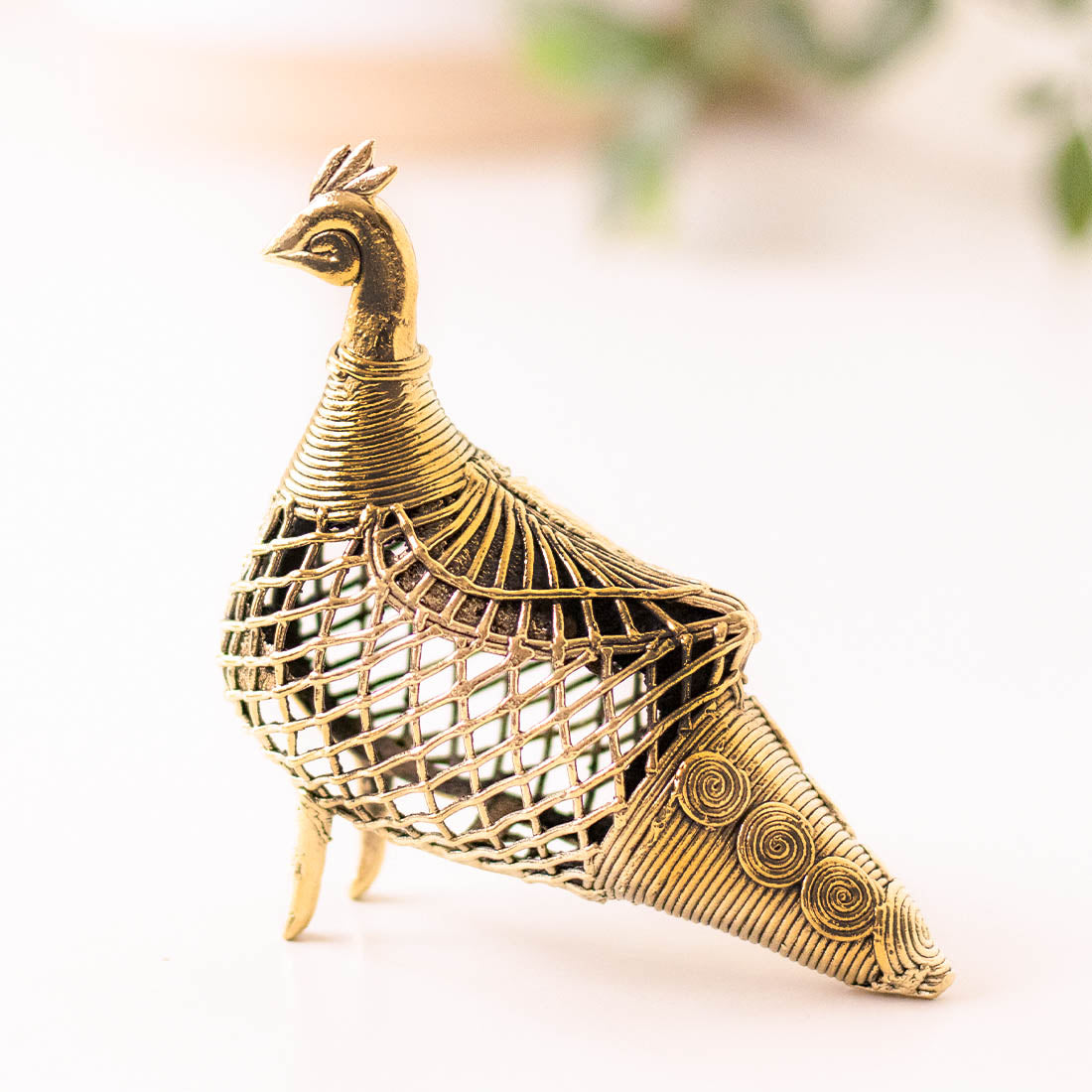 Brass Peacock Figurine