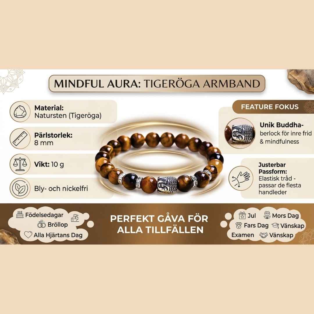 Mindful Aura Tiger Eye bracelet