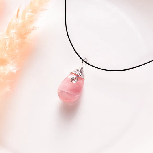 Rose Quartz Drop Pendant