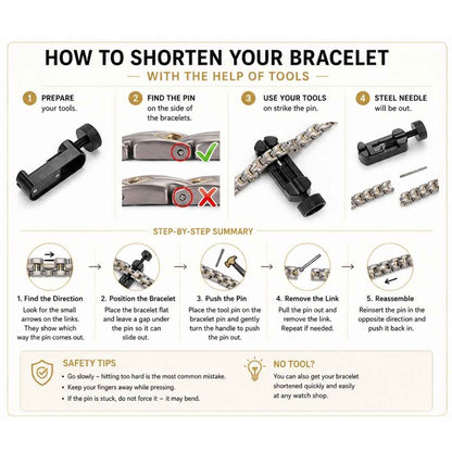 Positive Energy Stainless Steel Bracelet with Magnets