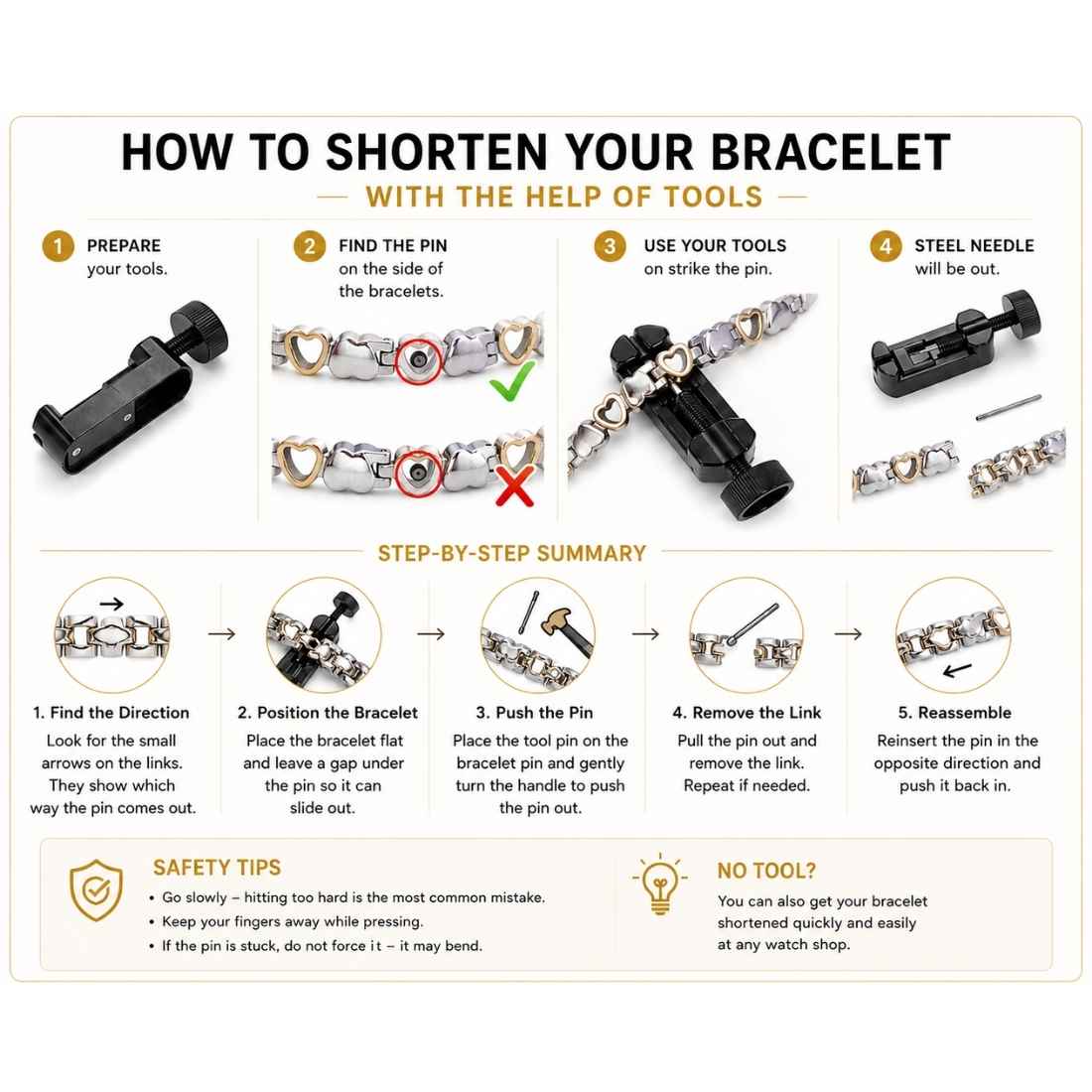 Soulful Connection Stainless Steel Bracelet with Magnets