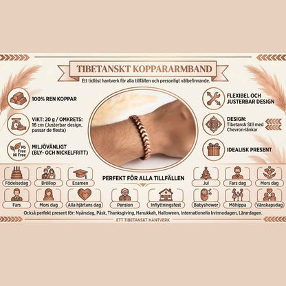 Tibetan copper bracelet infograpic