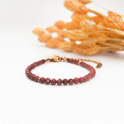 Timeless Red Jasper Facets Bracelet