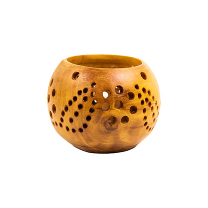 Burflower Wood Candle Holder