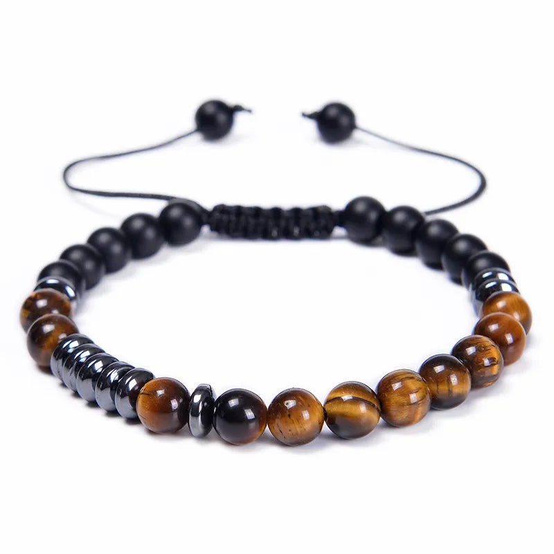 Tigers Eye Morse Code Bracelet